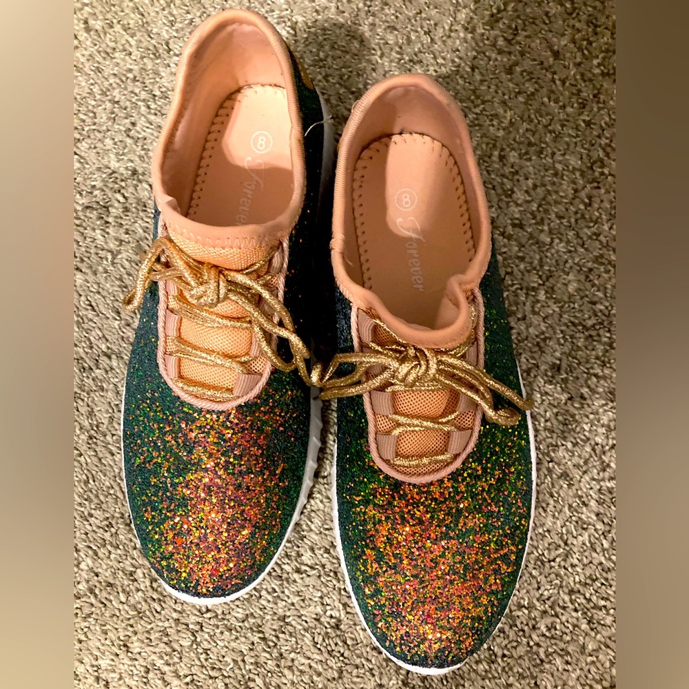 Glitter sneakers size 8